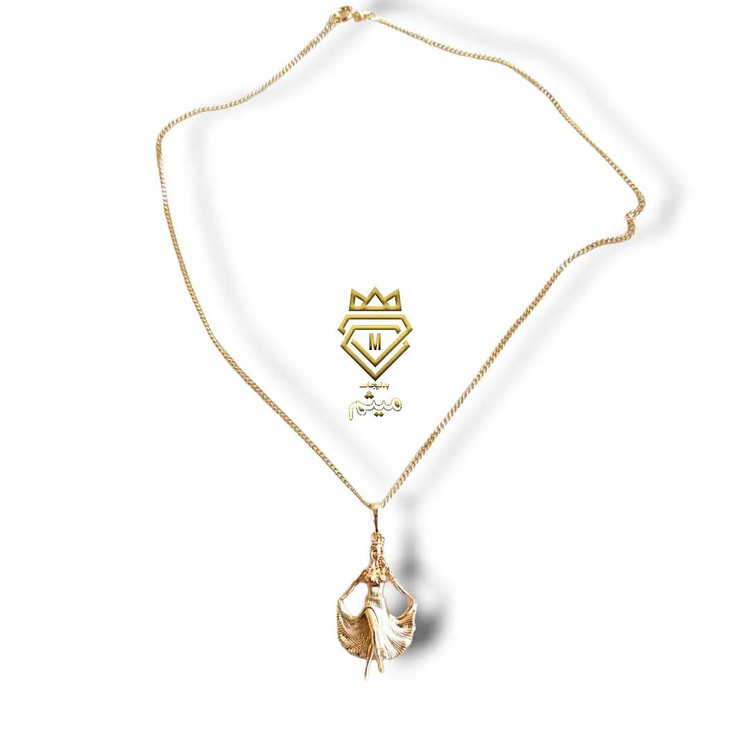 پلاک و گردنبند زنانه طرح طلا مدل بالرین از برند ژوپینگ XUPING