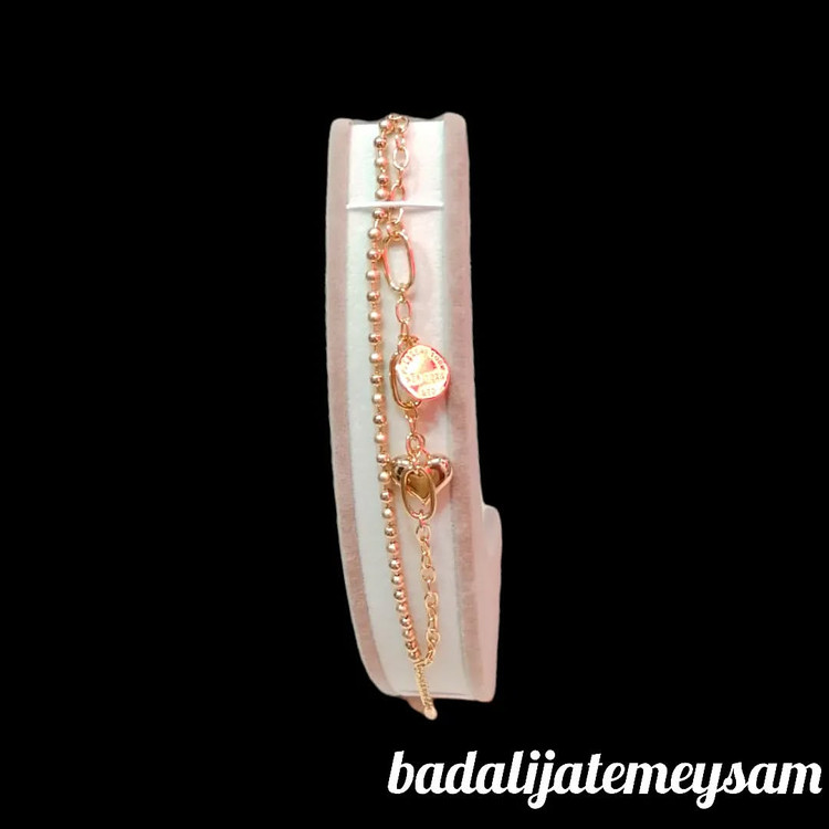 دستبند زنانه دولاین طرح طلا از برند ژوپینگ