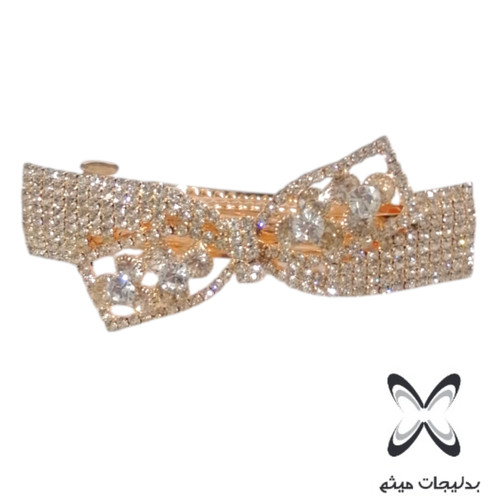 گیره مجلسی نگین دار طلایی