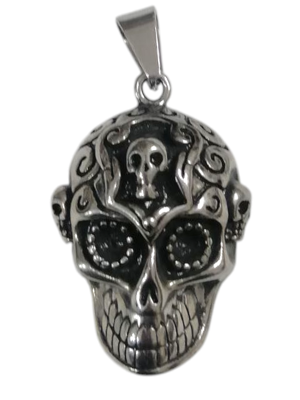 پلاک جمجمه سیاه قلم