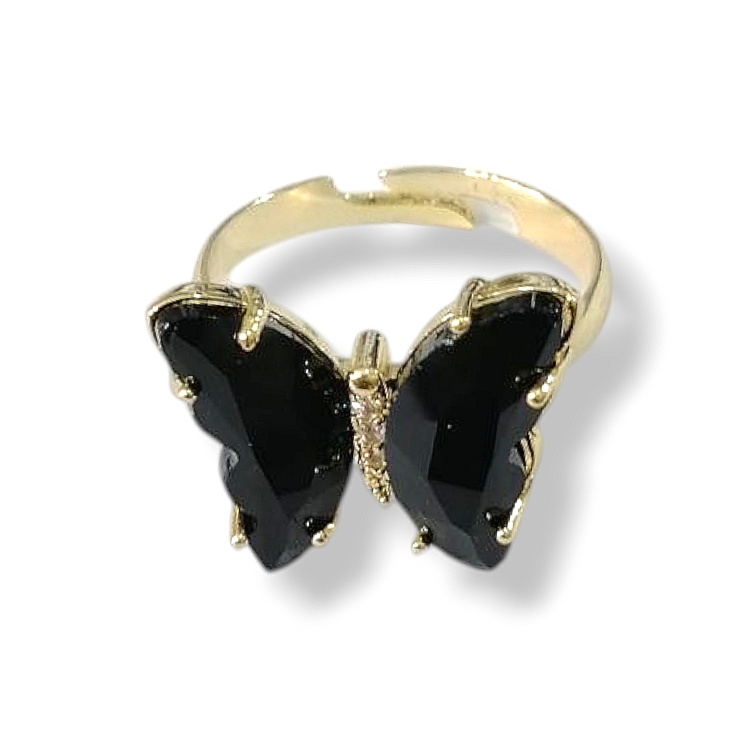 انگشتر پروانه سواروسکی نگین دار