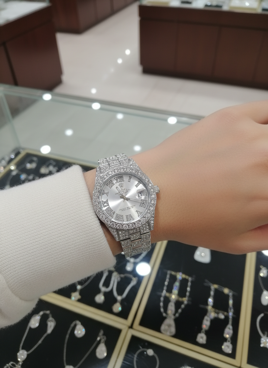 ساعت مچی فول نگین رولکس ROLEX