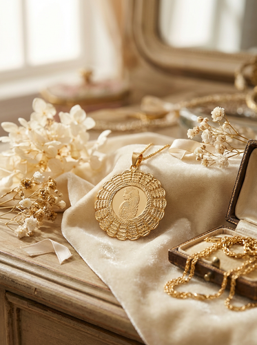 پلاک زنانه انس مریمی طرح طلا