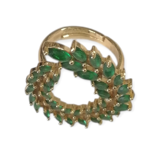 انگشتر جواهری مولتی کالر زمرد