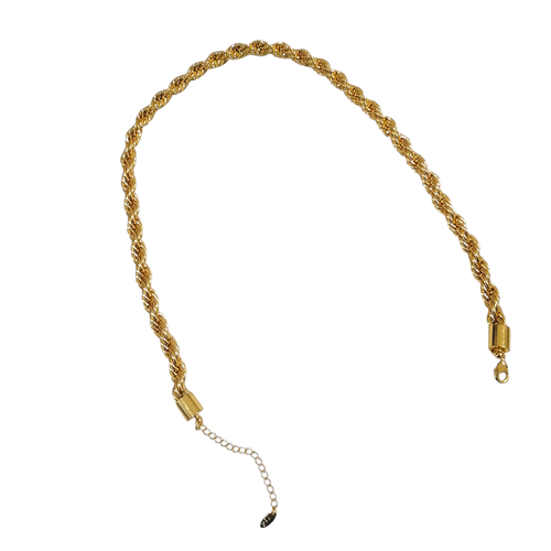 گردنبند زنانه دور گردن طرح طلا مدل بافت اسپیرال